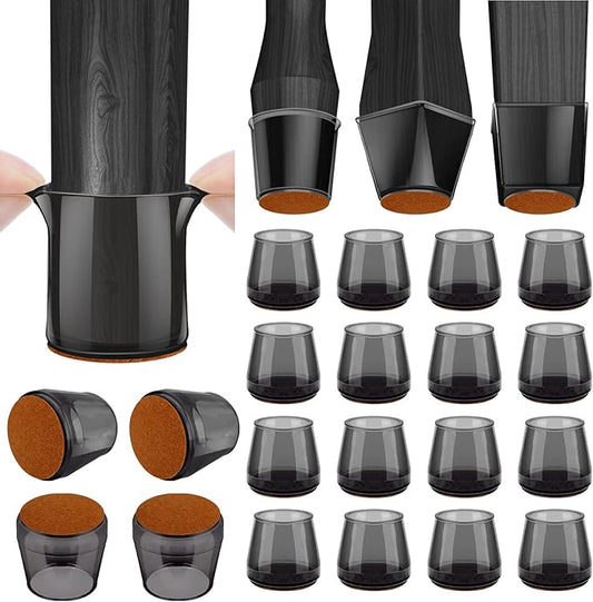 BALEINE 16 Pack Silicone Chair Leg Floor Protectors, Stool Leg Protectors Cap by BALEINE