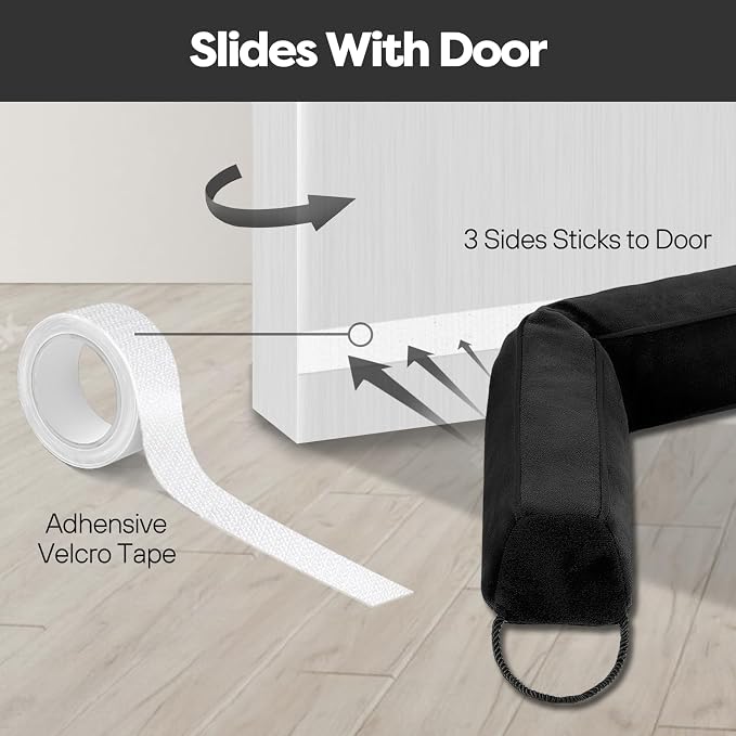 Weighted Door Draft Stopper for Front Door, for Exterior, Back Door, Fits Door - Image 8