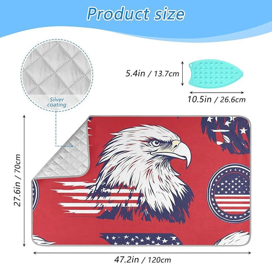 American Flag Bald Eagle Red Ironing Mat - Image 2