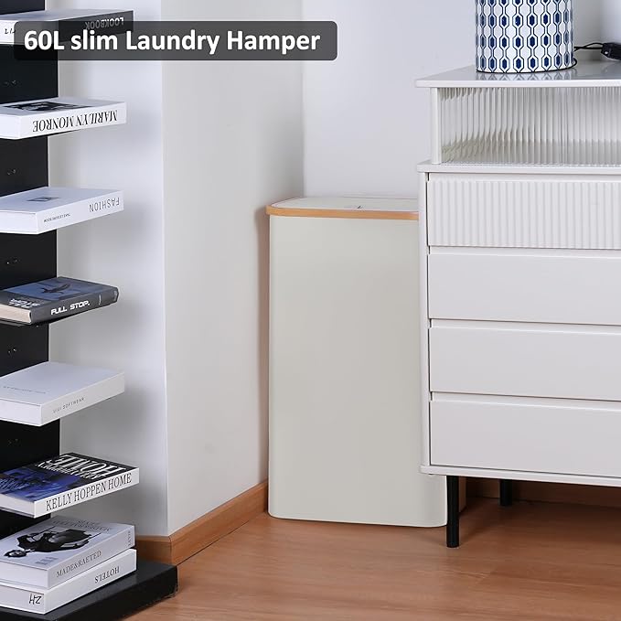 Slim Laundry Basket, Tall laundry Hamper - Image 4