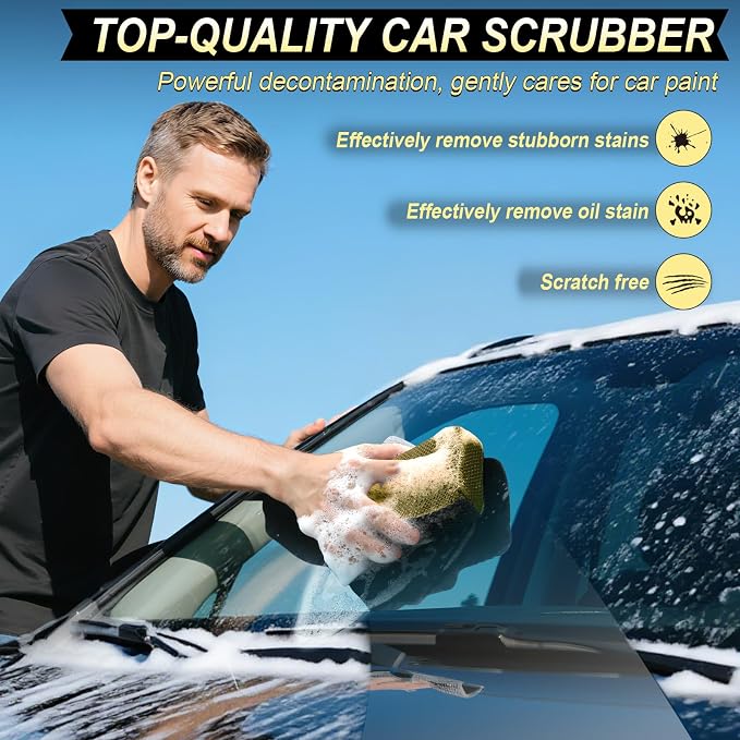 Car Wash Sponge, Dual Sided Car Clay Scrubber - Image 5