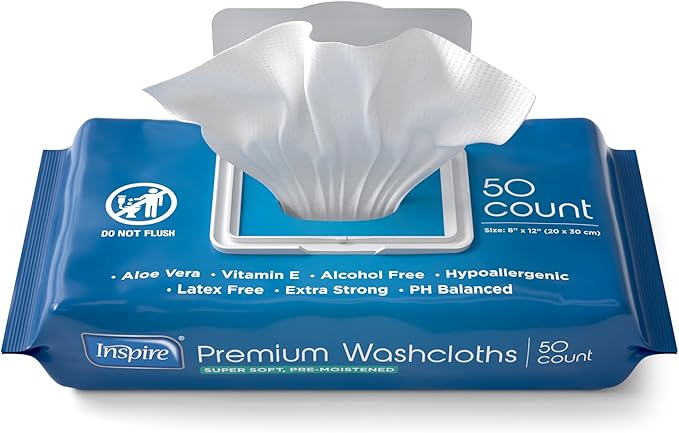 Inspire Adult Wet Wipes, Wash Cloths, Incontinence & Cleansing - Image 8