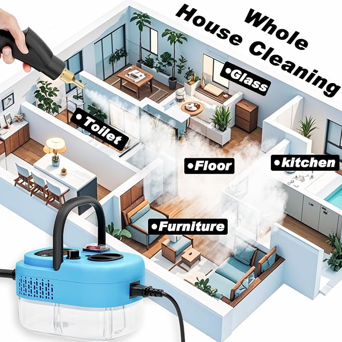 2500W Handheld Steam Cleaner, Portable Car Steamer - Image 8