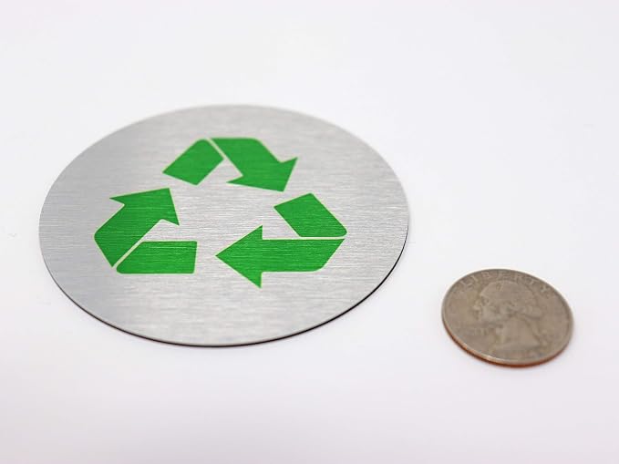 Metal Trash & Recycling Signs | Garbage & Recycling Bin Marker | Set of 2 - Image 4