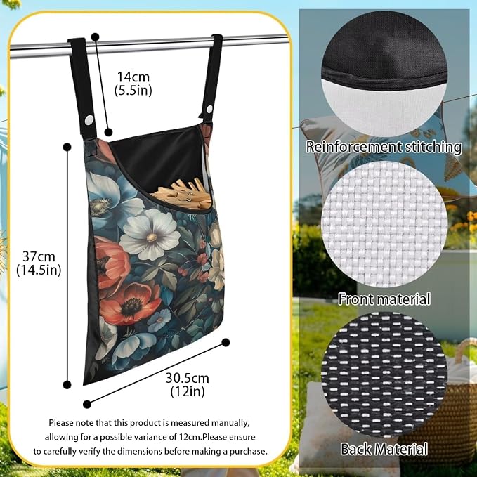 Art Flowers Clothes Pin Bag Holder - Image 6