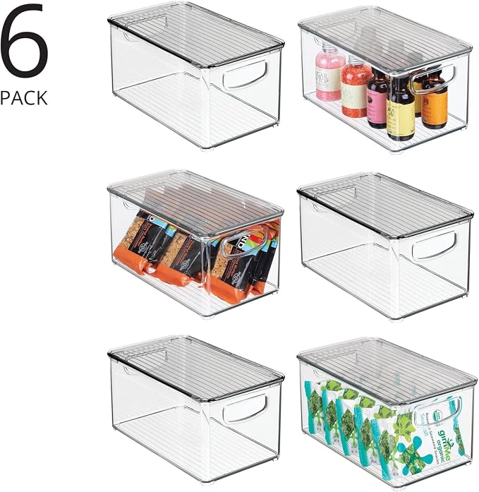 mDesign Plastic Deep Storage Bin Box Container - Image 2