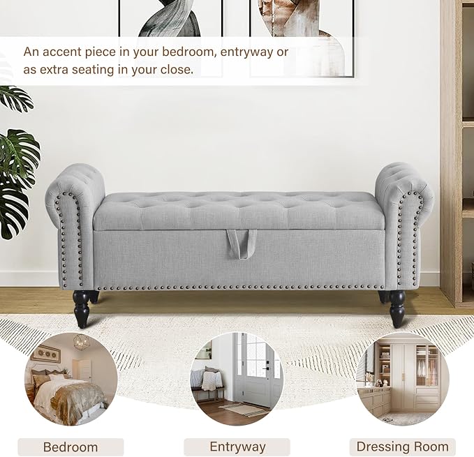 Furnimart Storage Ottoman Bench - Image 5