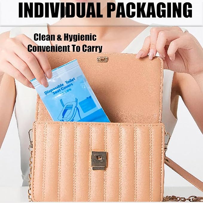 80 Pack Toilet Seat Covers Disposable 16x24 Inch XL Portable Toilet Liners - Image 6