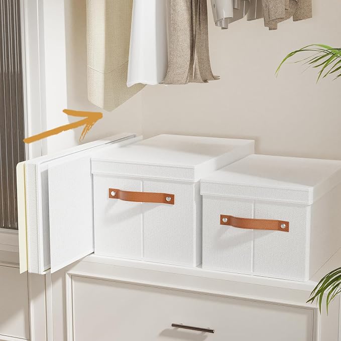Fabric Storage Bins, 7.1 x 9.1 x 13 Inch Clothes Boxes - Image 6