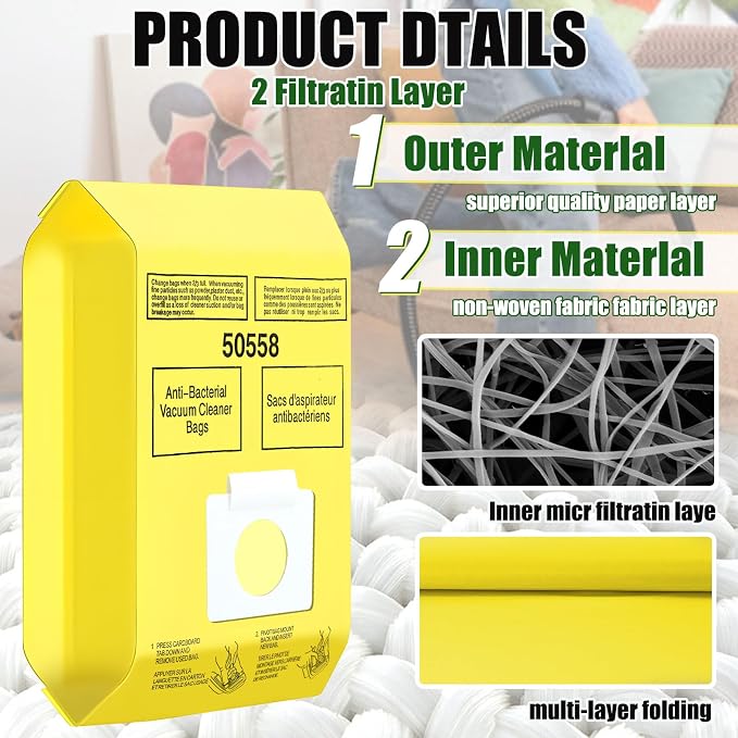 50 Pack Vacuum Cleaner Bags Fit - Image 4