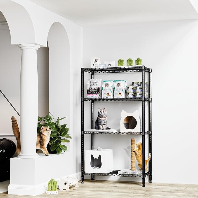 1000 lbs 4 Tier Shelf Metal Storage Shelves Shelving Wire Rack Heavy Duty - Image 2