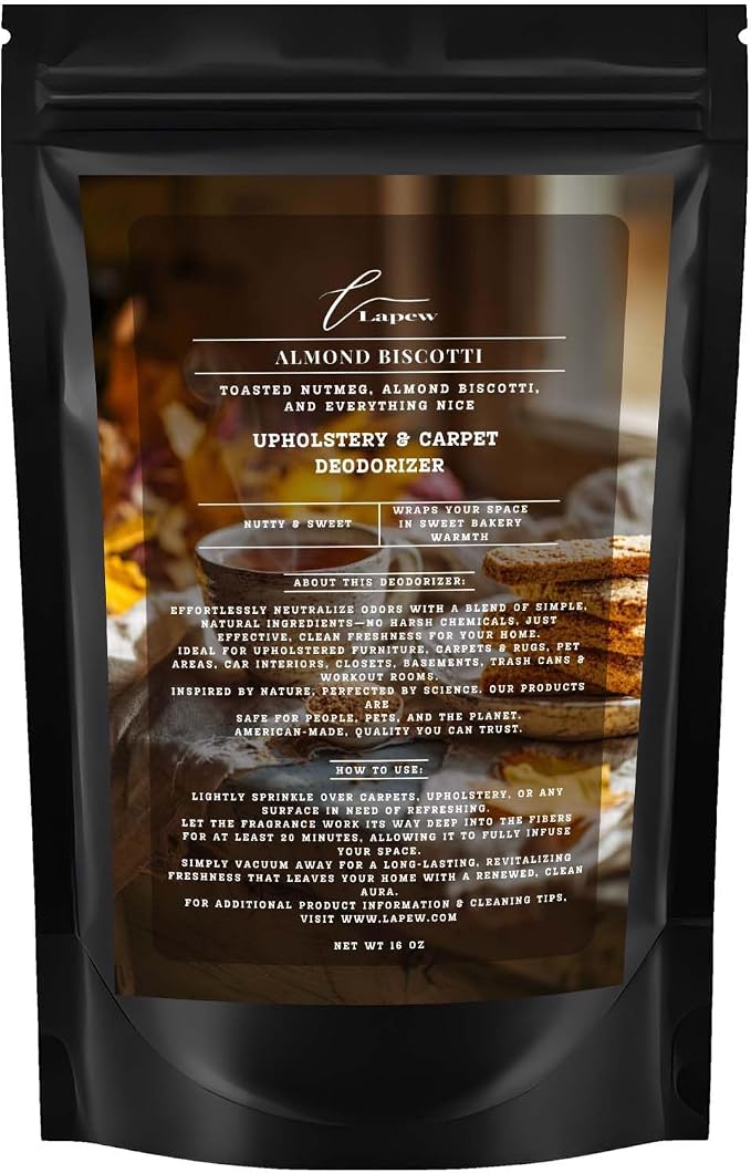 Almond Biscotti Carpet Freshener Powder: Powerful Odor Eliminator by Lapew