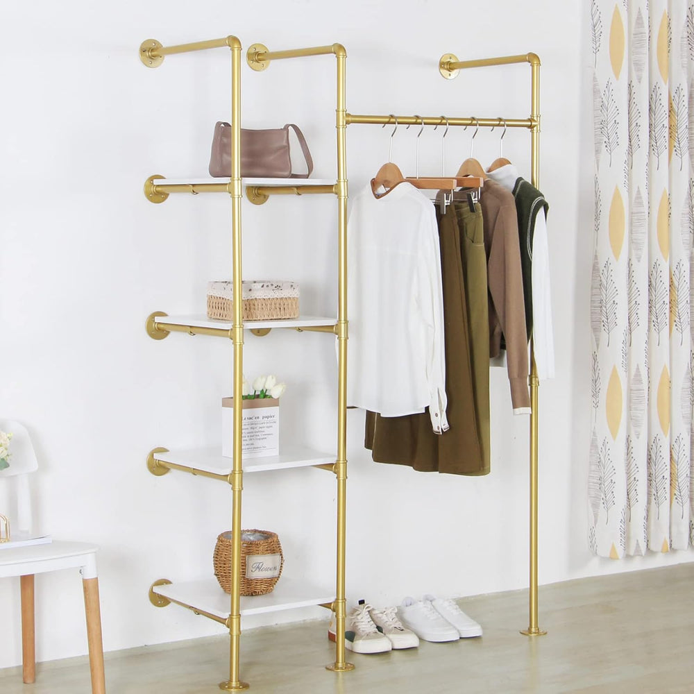 Garment Rack Heavy Duty Clothes Rack for Hanging Clothes, Metal Freestanding ...