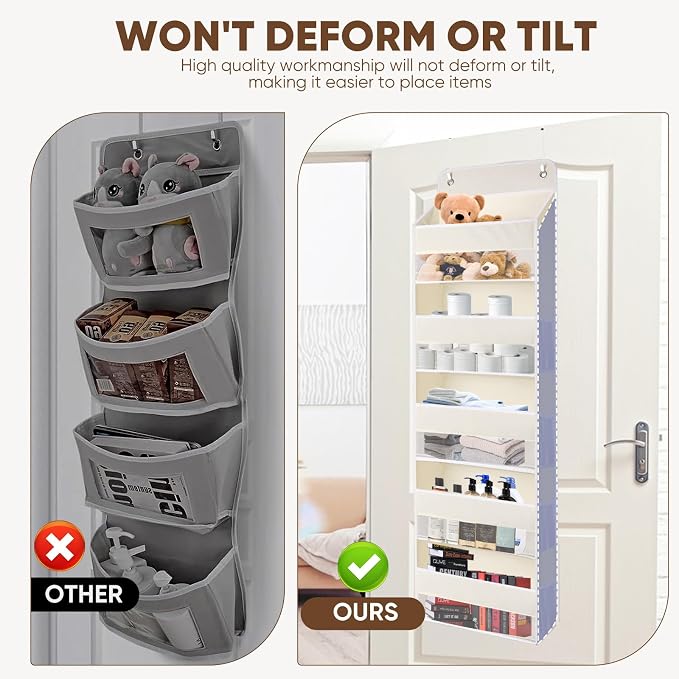 QINGUANG Over The Door Organizer, Hanging Organization and Storage, Behind Door - Image 6