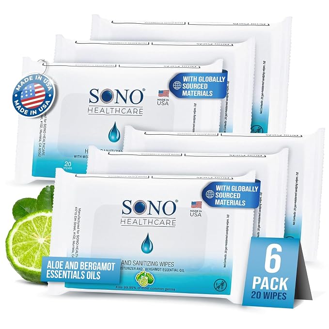 SONO Alcohol-Free Sanitizing Hand Wipes by SONO