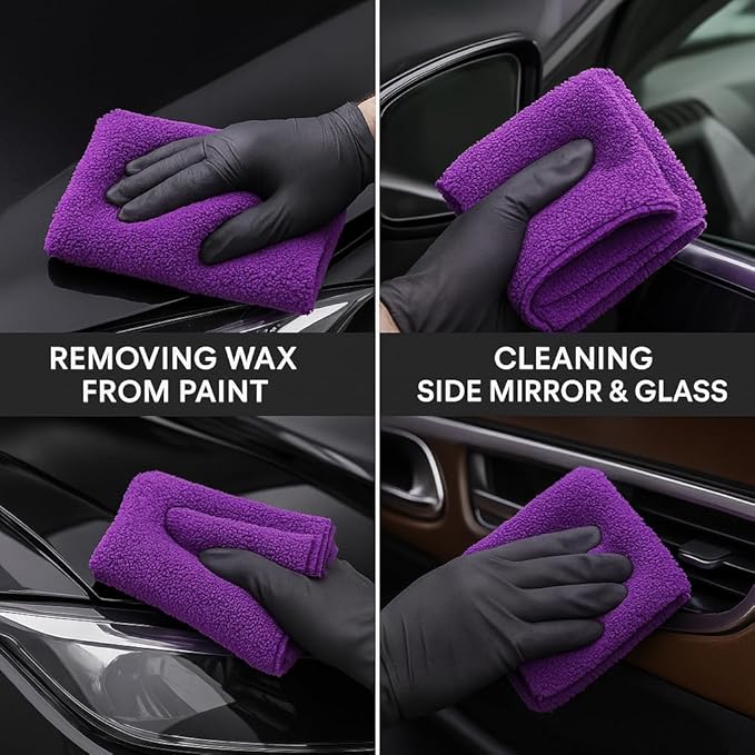 Paks - Edgeless Microfiber Towels 4-Pack - Car Detailing Wash Cloths - Image 7