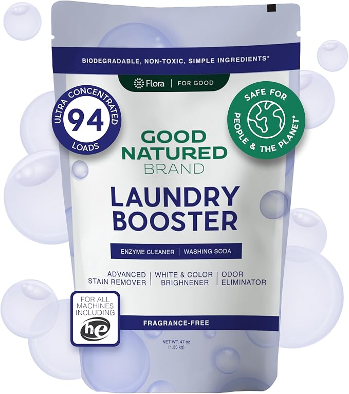 Good Natured Brand | Natural Enzyme Laundry Booster | Stain & Odor Remover | by GoodNaturedBrand