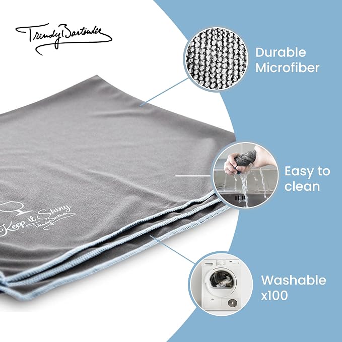 Trendy Bartender Toast to Perfection Microfiber Glass Polishing Lint-Free Cloth - Image 8
