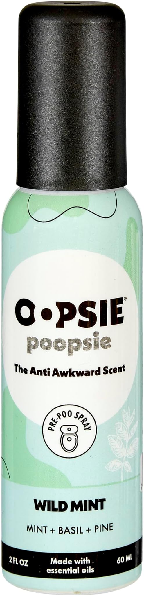 OOPSIE POOPSIE Wild Mint Before & After You Go Toilet Spray 2oz by OopsiePoopsie