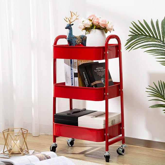 AGTEK Makeup Cart, Movable Rolling Organizer Cart - Image 3