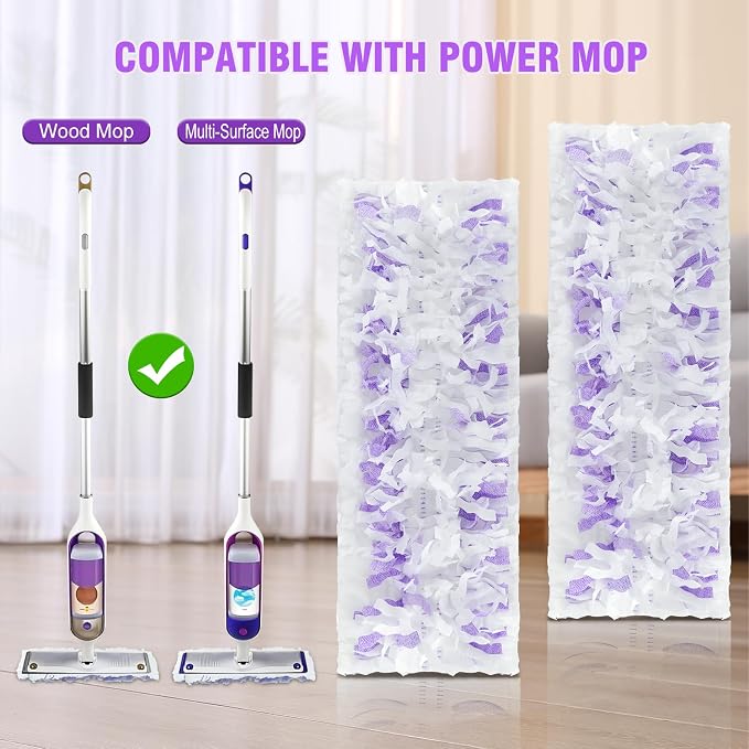 50 Count ‌Disposable Heavy-Duty Power Mop Pads Refills - Image 2