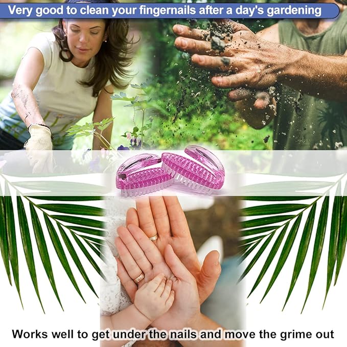 Handle Grip Nail Brush for Cleaning Fingernails Hands & Under Nails, Stiff - Image 3
