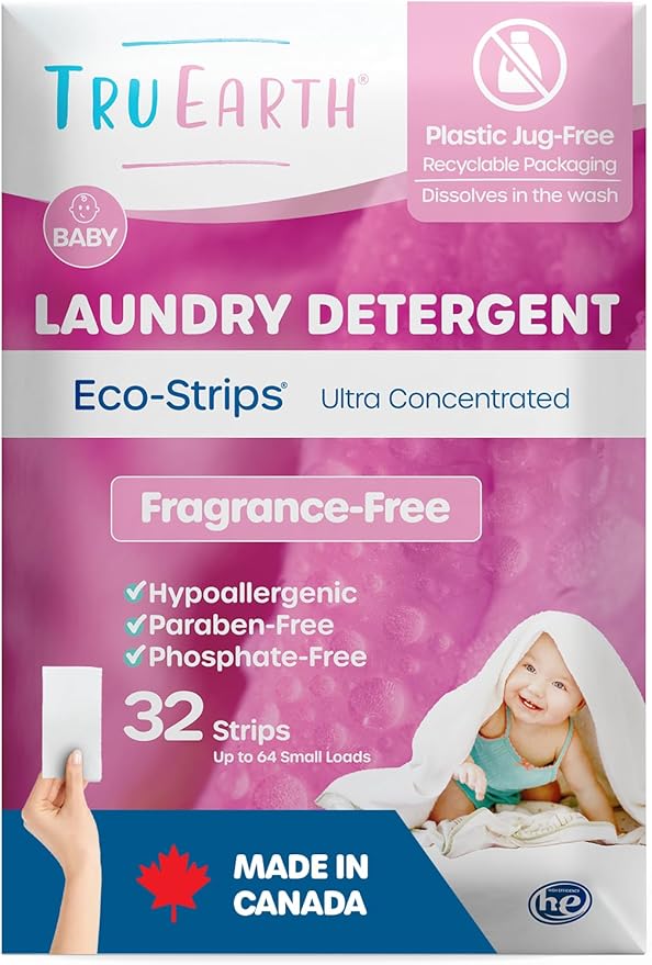 Tru Earth Hypoallergenic Baby Laundry Detergent Sheets/Eco-Strips by TruEarth