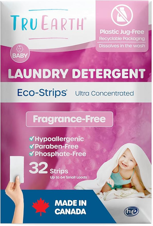 Tru Earth Hypoallergenic Baby Laundry Detergent Sheets/Eco-Strips by TruEarth