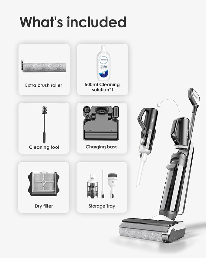 Tineco Smart Wet Dry Vacuum Cleaners, Floor Cleaner Mop 2-in-1 Cordless Vacuum - Image 9