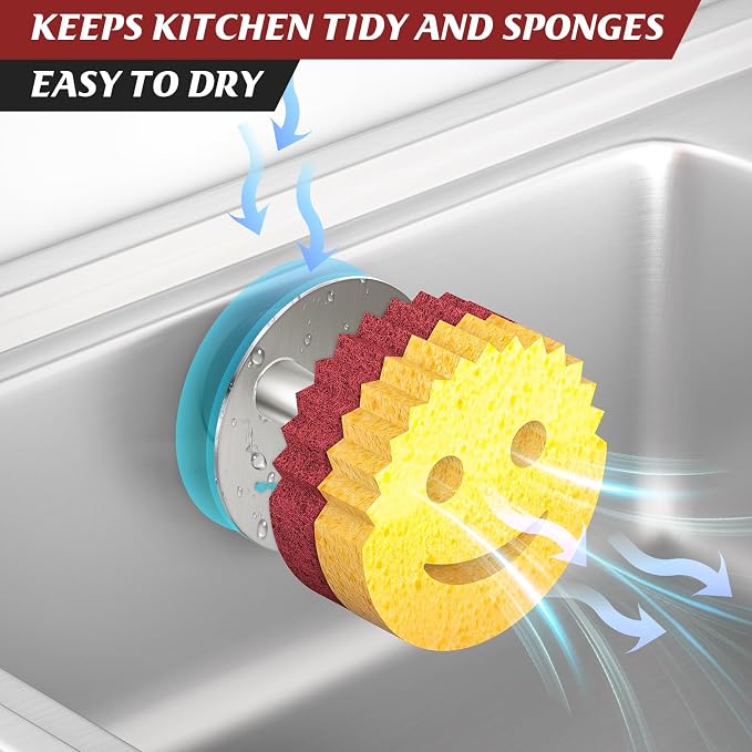 Sponge Holder for Kitchen Sink, Sink Caddy Organizer - Image 4