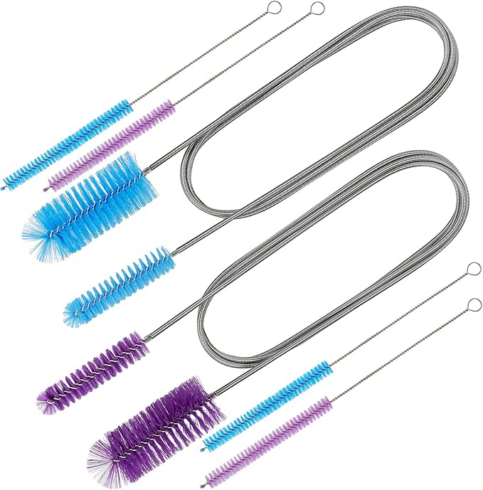 2 Pcs Tube Cleaning Brushes Flexible Long Drain Brush, 67 inch Stainless Steel by HYJJRYP