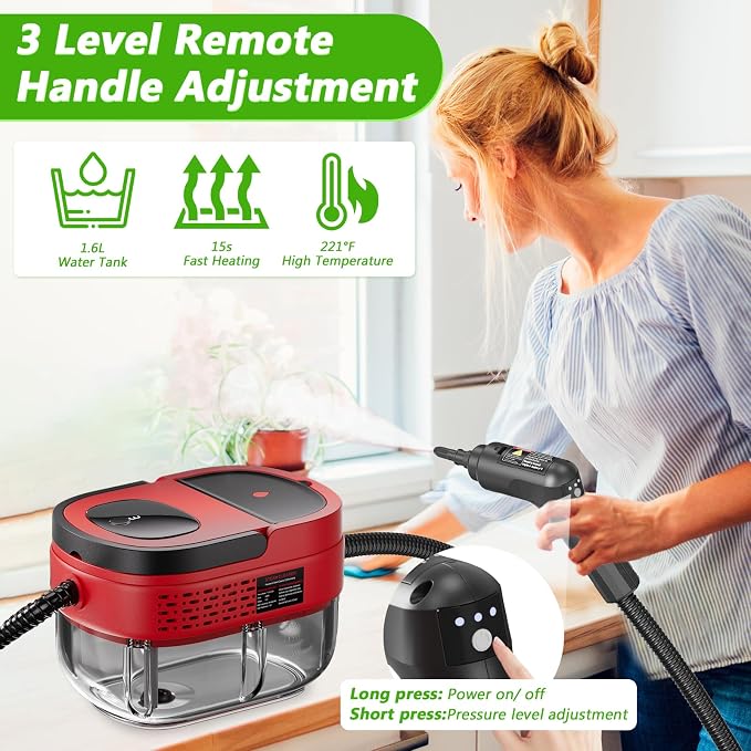 Handheld Steam Cleaner, 2500W High Pressure Steamer - Image 2