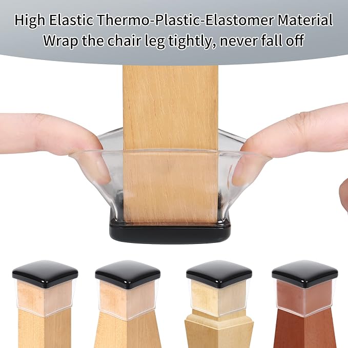 Ezprotekt 24 Pcs Large Clear Chair Leg Sliders - Image 3