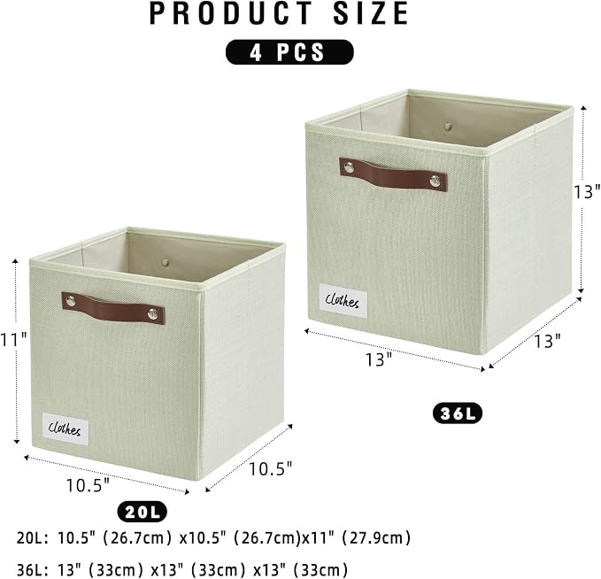 Collapsible Fabric Storage Cube Bins - Image 2