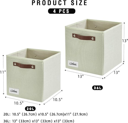 Collapsible Fabric Storage Cube Bins - Image 2