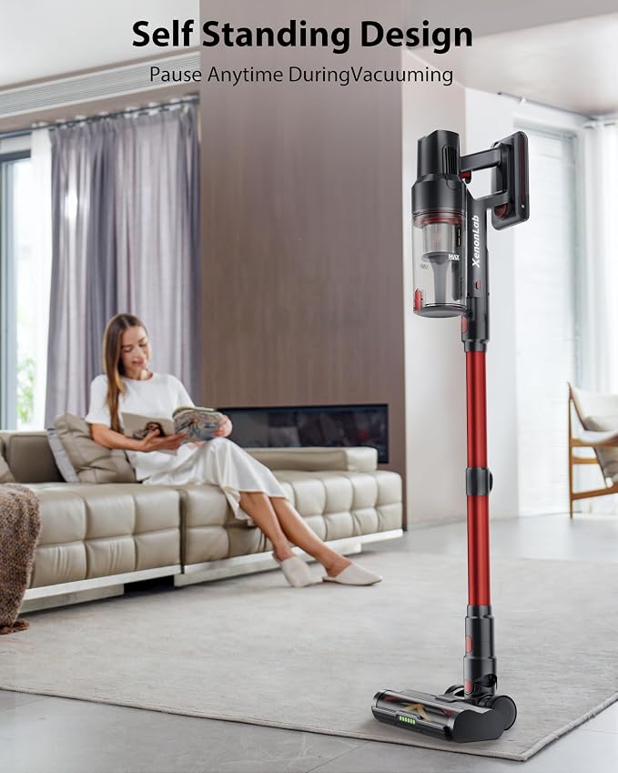 Cordless Vacuum Cleaner, 75Mins/48KPa/580W Self-Standing Vacuum Cleaners - Image 5