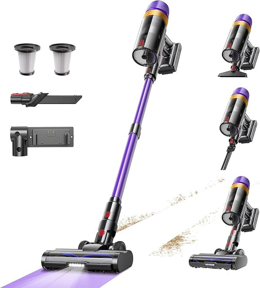 Cordless Vacuum Cleaner, 580W 50KPA 70Mins Upgraded Stick Vacuum Cleaners by Unknown