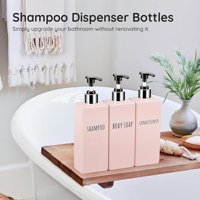 Segbeauty 16.9oz Shower Bottles Refillable, 3 Pack of Shampoo and Conditioner - Image 7