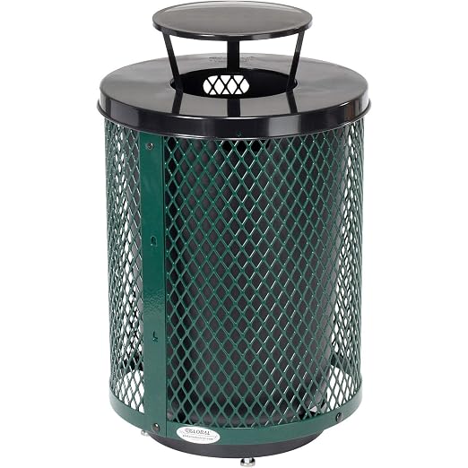 Global Industrial Outdoor Diamond Steel Trash Can by GlobalIndustrial
