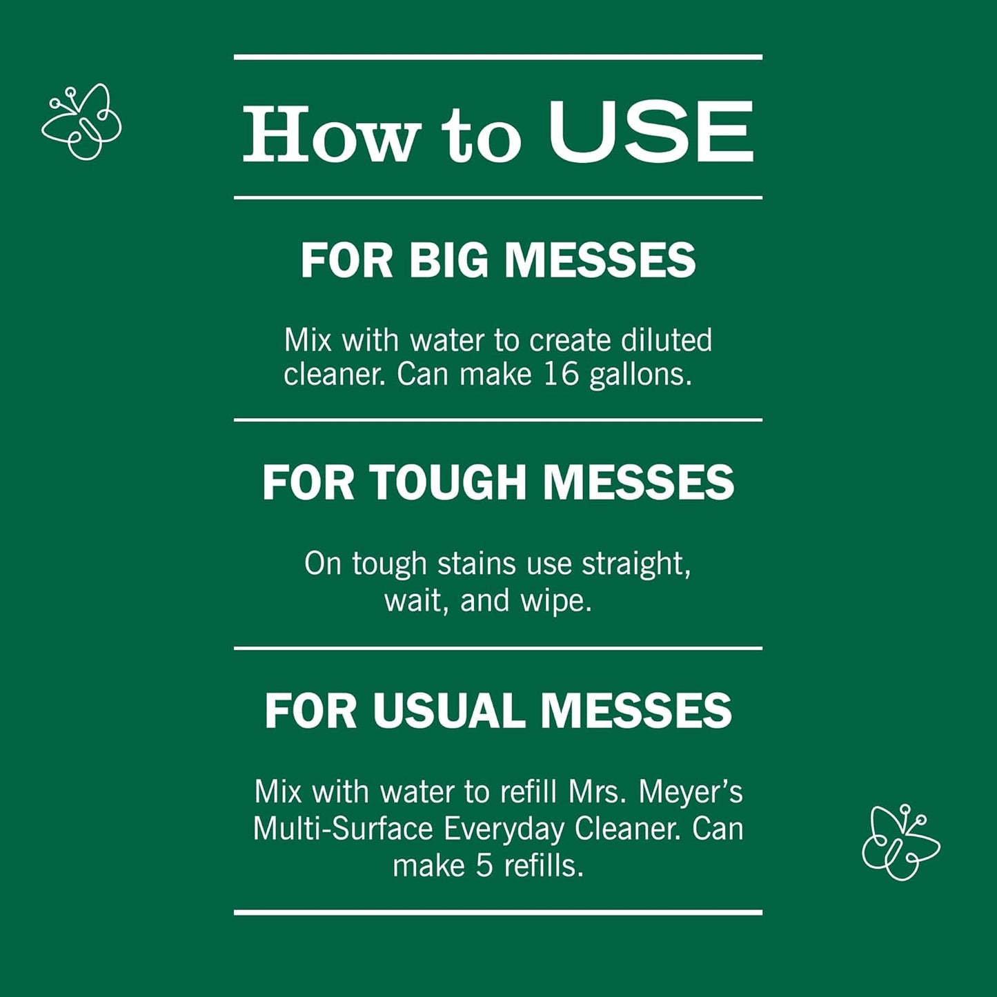 MRS. MEYER'S CLEAN DAY Multi-Surface Cleaner Concentrate, Rain Water, 32 oz | Dilute with Water for Powerful Cleaner, Makes Up to 16 Gallons per Bottle, Removes Dirt and Freshens Surfaces