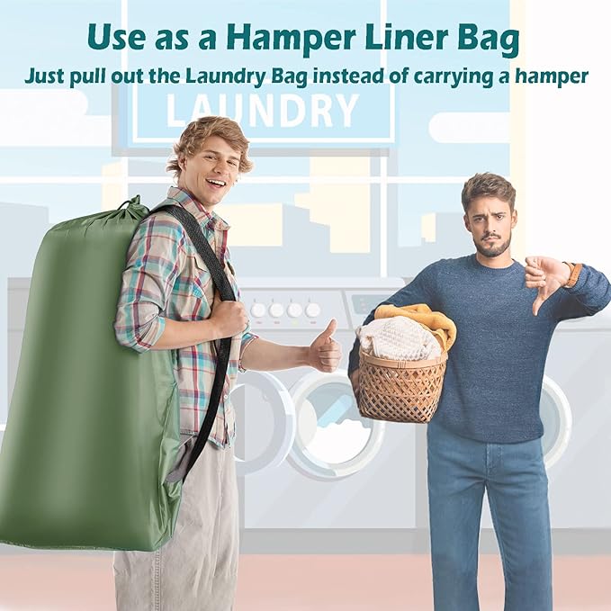 Heavy Duty Laundry Bag 2 Pack XL Nylon Laundry Bags - Image 4