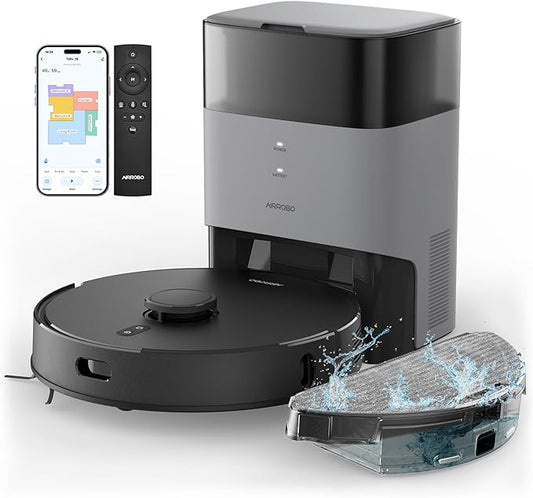 AIRROBO Robot Vacuum and Mop Combo, Self-Emptying, 60-Day Capacity, Home Mapping by AIRROBO