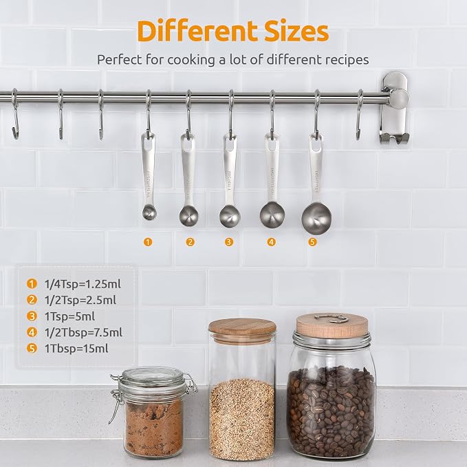 U-Taste Teaspoon Tablespoon Measuring Spoons: 18/8 Stainless Steel Measure - Image 2