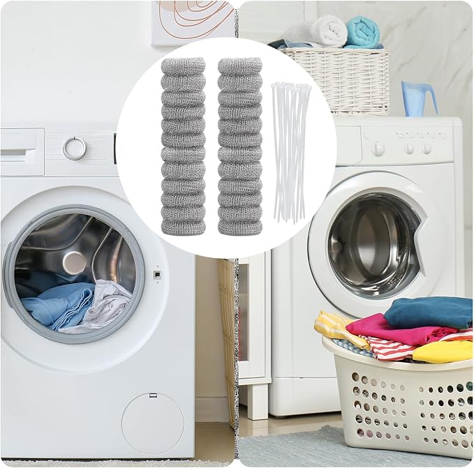 24PCS Lint Traps for Washing Machine, Stainless Steel Mesh Snare Trap Washer - Image 7