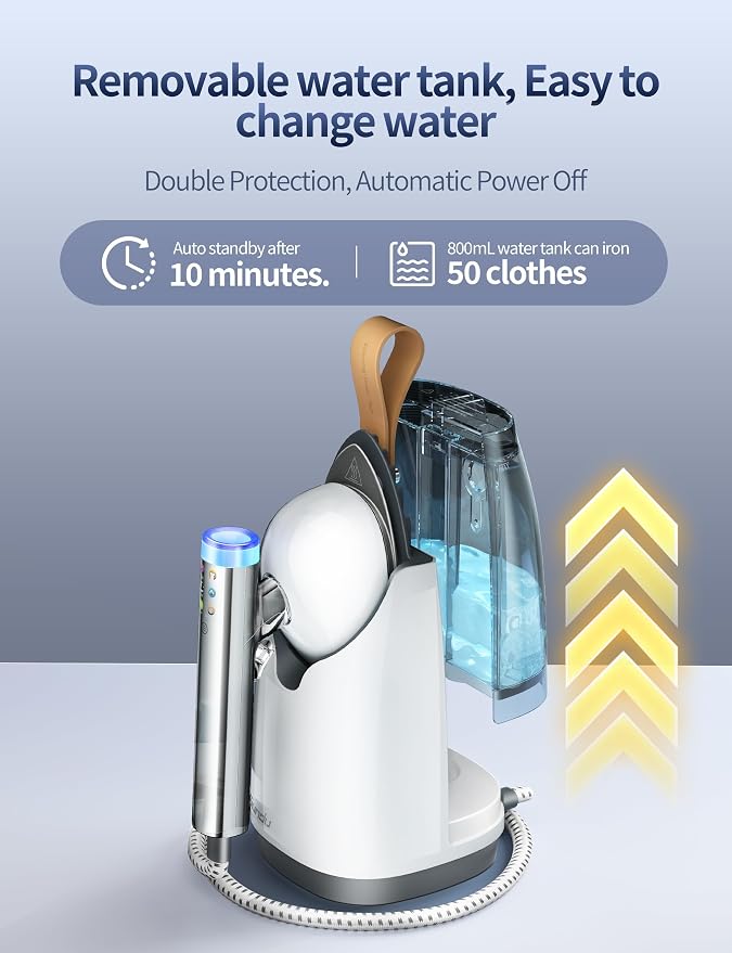 Sundu 1500W Steamer for Clothes, 2-in-1 Vertical & Flat Iron Clothes Steamer - Image 6