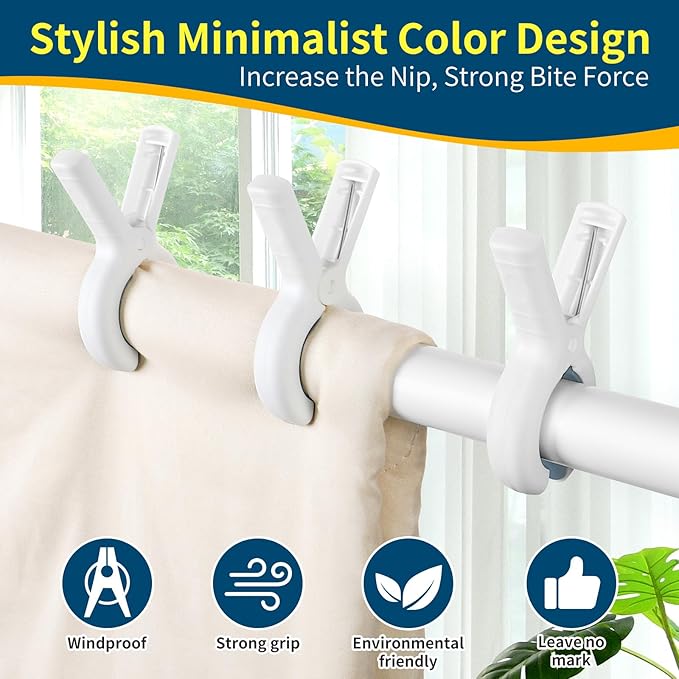 Senbowe 12 Pack Beach Towel Clips, Pool Chair Clips, Heavy Duty Plastic Clothes - Image 4