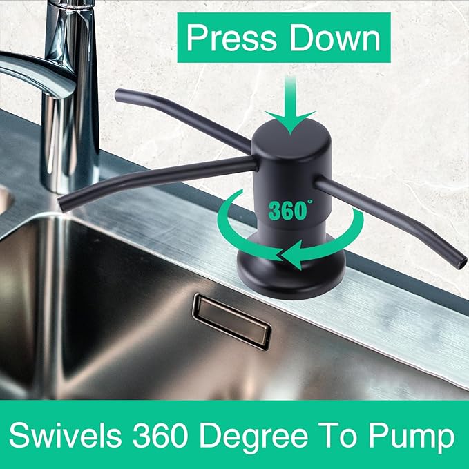 Soap Dispenser for Kitchen Sink, Built in Sink Soap Dispenser, Countertop Soap - Image 2