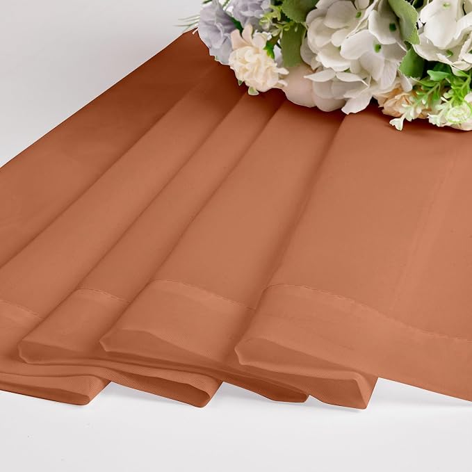 Chyhomenyc Orange Sheer Curtains 30 inch Length 2 Panels, Light Filtering Voile - Image 6