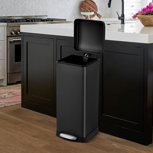 TrailBlaze 8Gallon / 30l Kitchen Trash Can, Stainless Steel Rectangular Pedal - Image 7