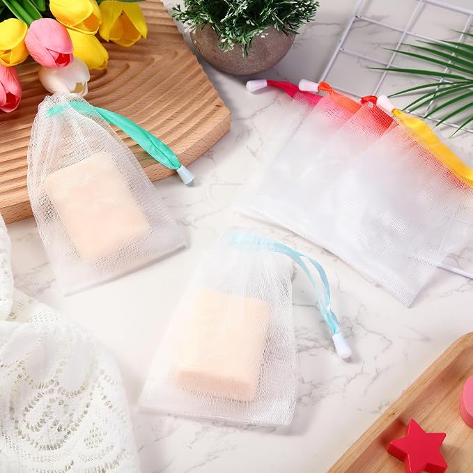 Hushee Soap Bag Bubble Mesh Bags Exfoliating Soap Pouch - Image 4